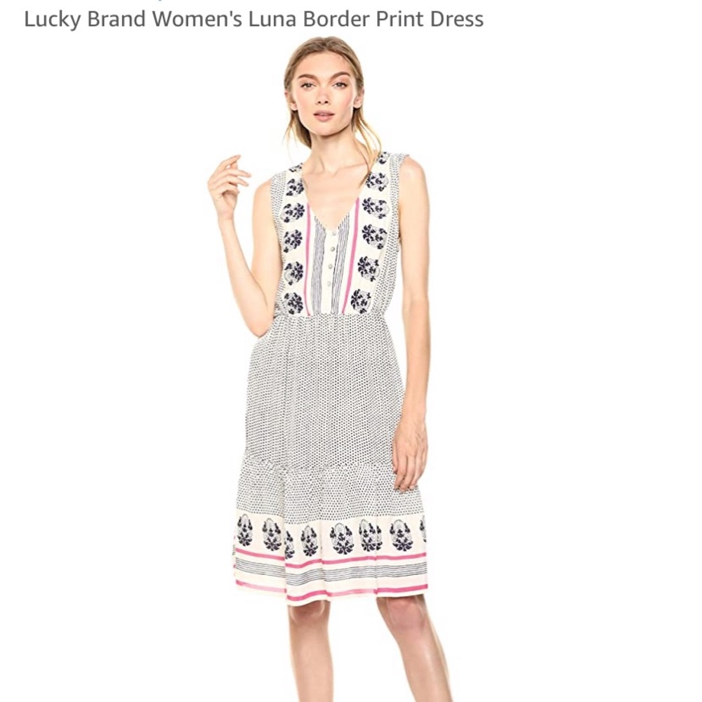 Lucky Brand Luna Border Print Dress